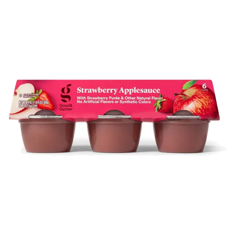 Strawberry Applesauce Cups - 24oz/6pk - Good & Gather™