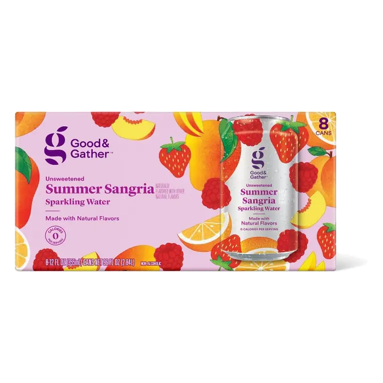 Summer Sangria Sparkling Water - 8pk/12 fl oz Cans Good & Gather™