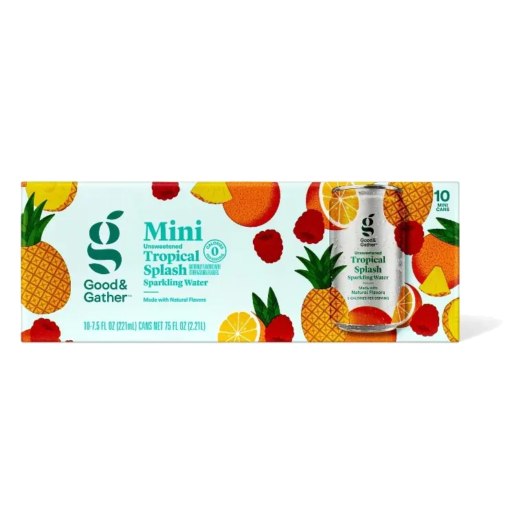 Tropical Splash Sparkling Water, 10pk/7.5 fl oz Cans Good & Gather