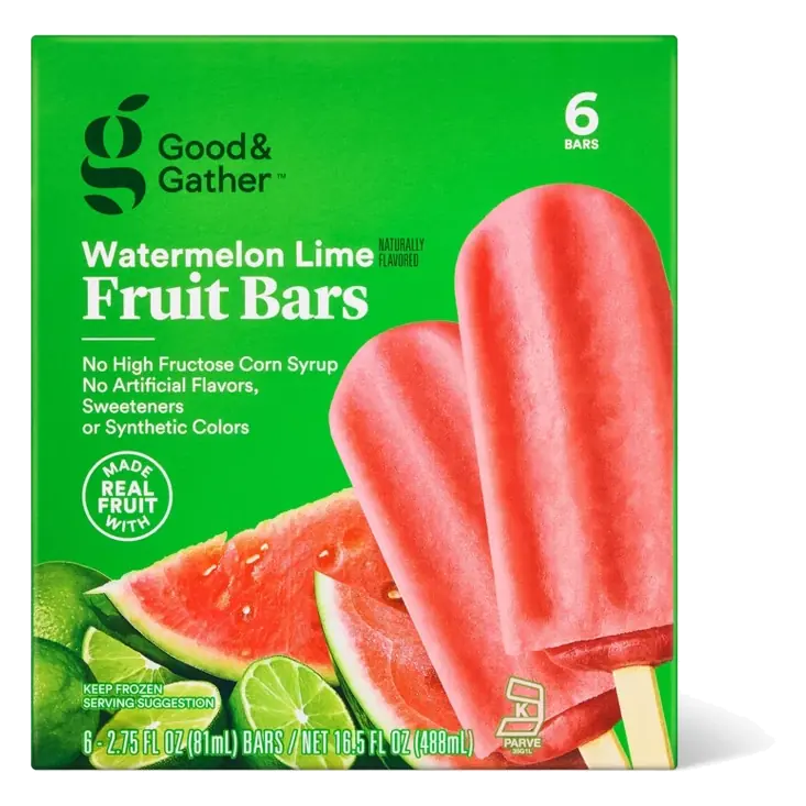 Watermelon Lime Frozen Fruit Bar - 16.5 fl oz/6ct - Good & Gather™