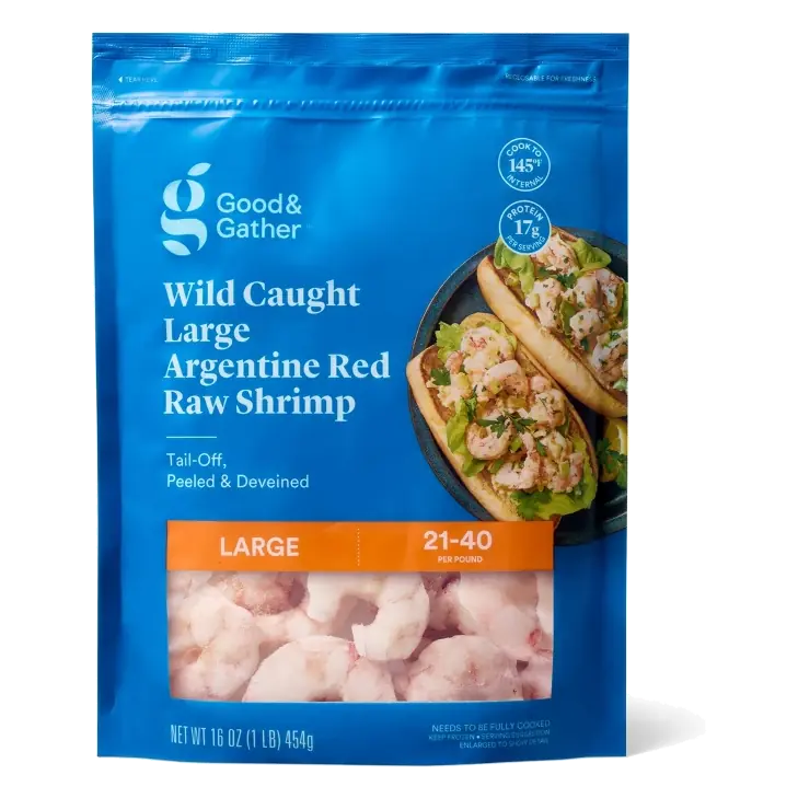 Wild Caught 21/40 Raw Argentine Red Shrimp - Frozen - 16oz - Good & Gather™