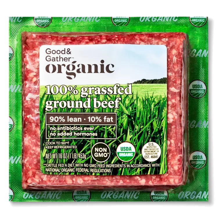 90% Lean/10% Fat 100% Grassfed Ground Beef