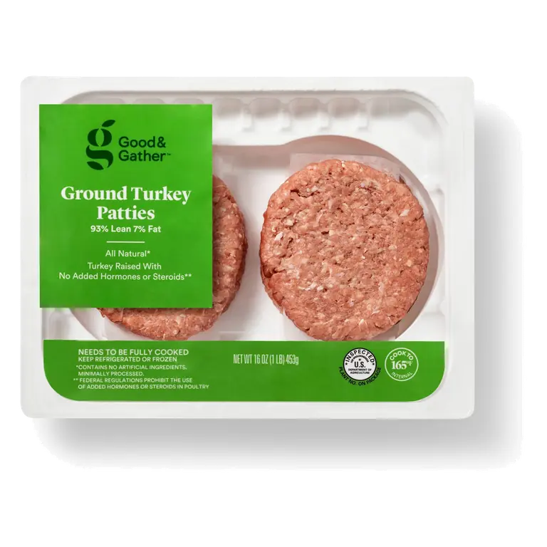 93% Lean/7% Fat Ground Turkey Patties