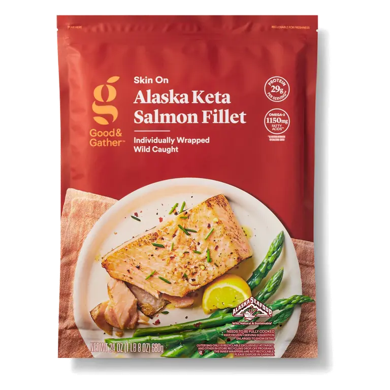 Alaska Keta Skin On Salmon Fillet