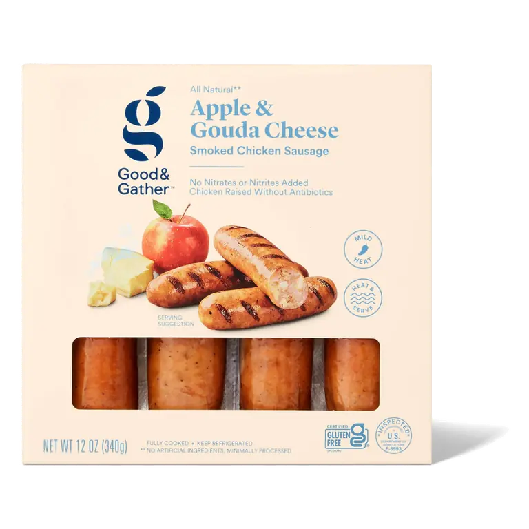 Apple & Gouda Cheese Smoked Chicken Sausage