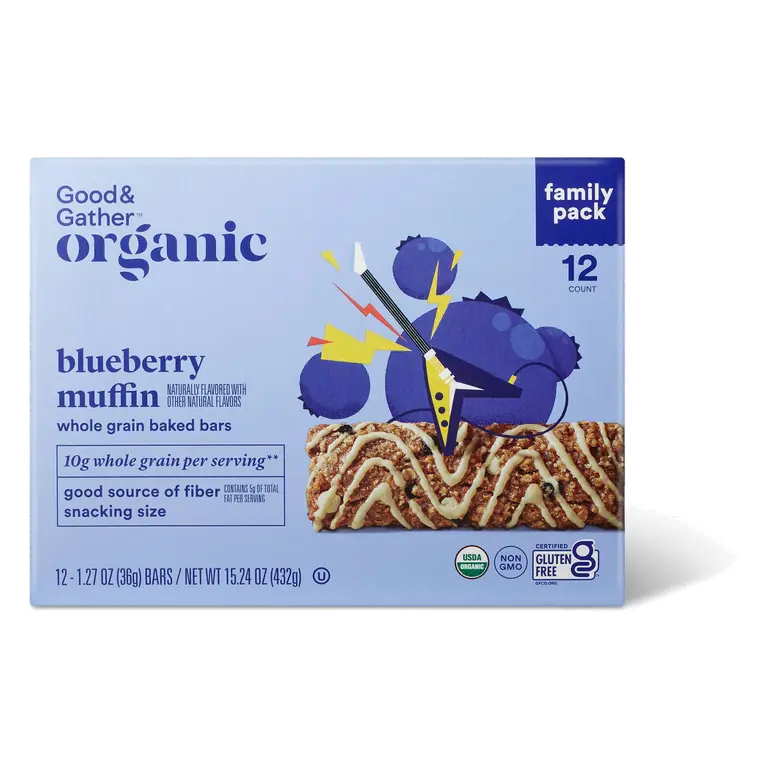 Blueberry Muffin Whole Grain Baked Bars