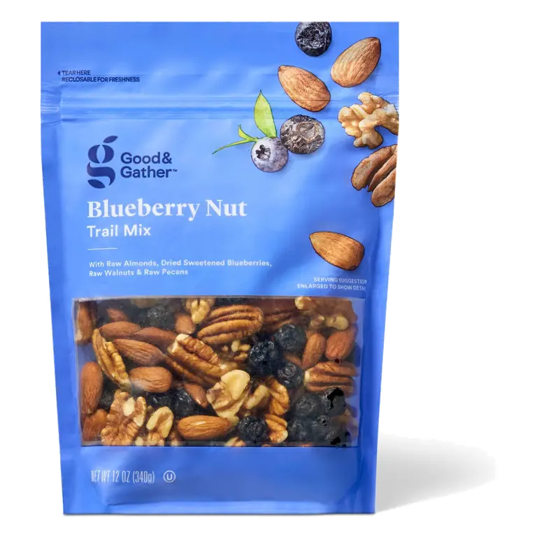 Blueberry Nut Trail Mix with Raw Almonds