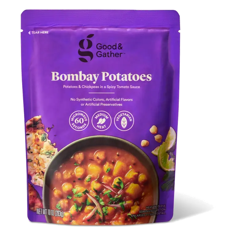 Bombay Potatoes & Chickpeas in a Spicy Tomato Sauce