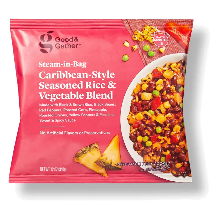 Caribbean-Style Steam-in-Bag Seasoned Rice & Vegetable Blend
