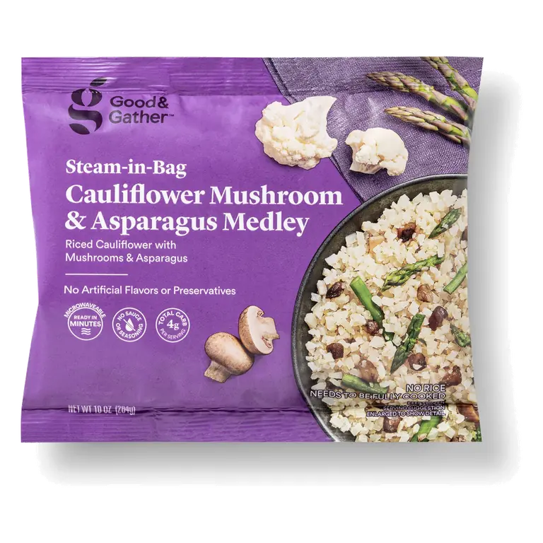 Cauliflower Mushroom & Asparagus Steam-in-Bag Medley