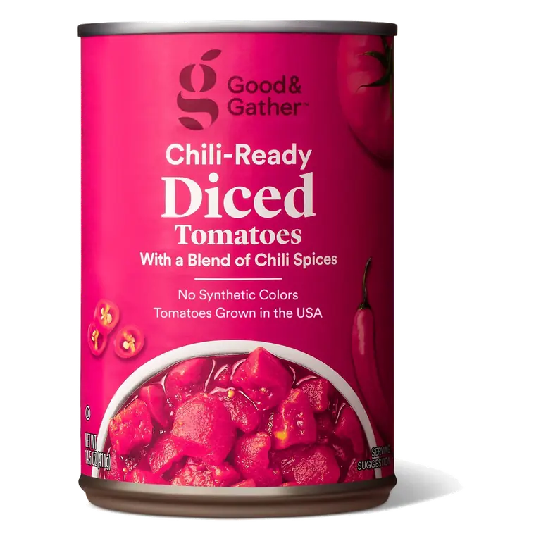 Chili-Ready Diced Tomatoes with a Blend of Chili Spices