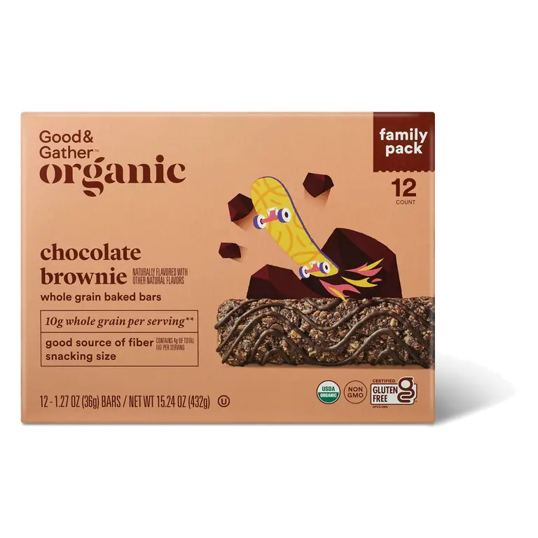 Chocolate Brownie Whole Grain Baked Bars