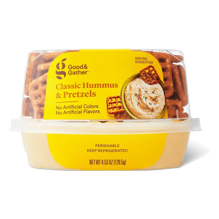 Classic Hummus & Pretzels