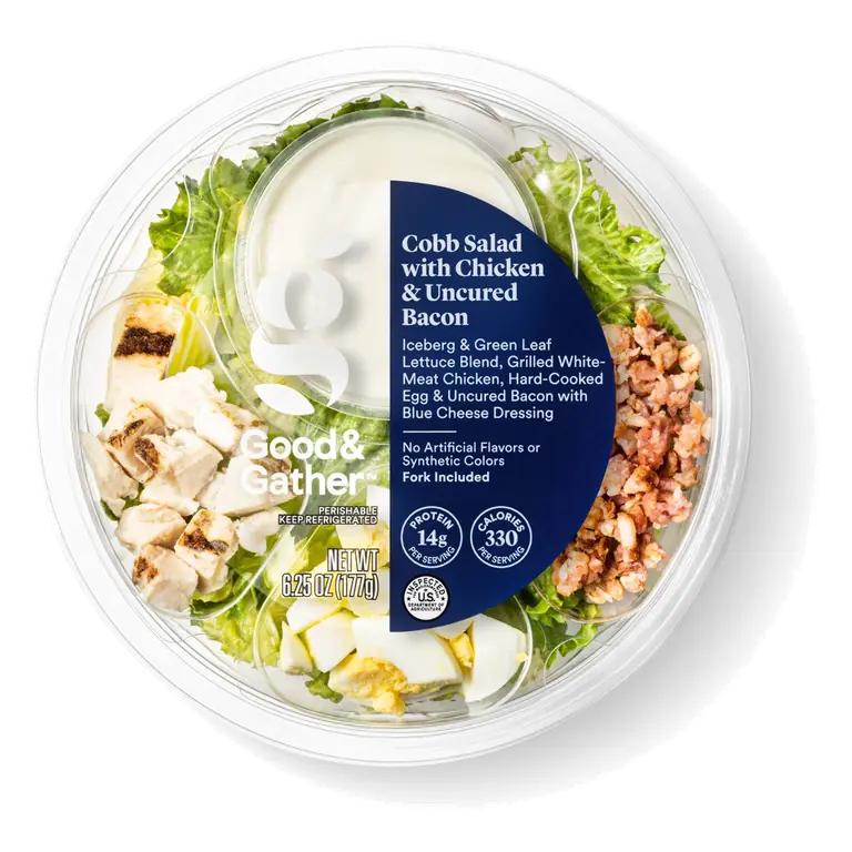 Cobb Salad with Turkey & Uncured Bacon Iceberg & Green Leaf Lettuce Blend