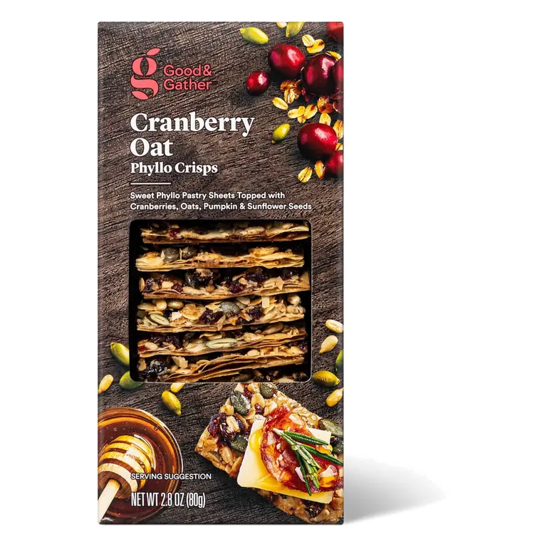 Cranberry Oat Phyllo Crisps
