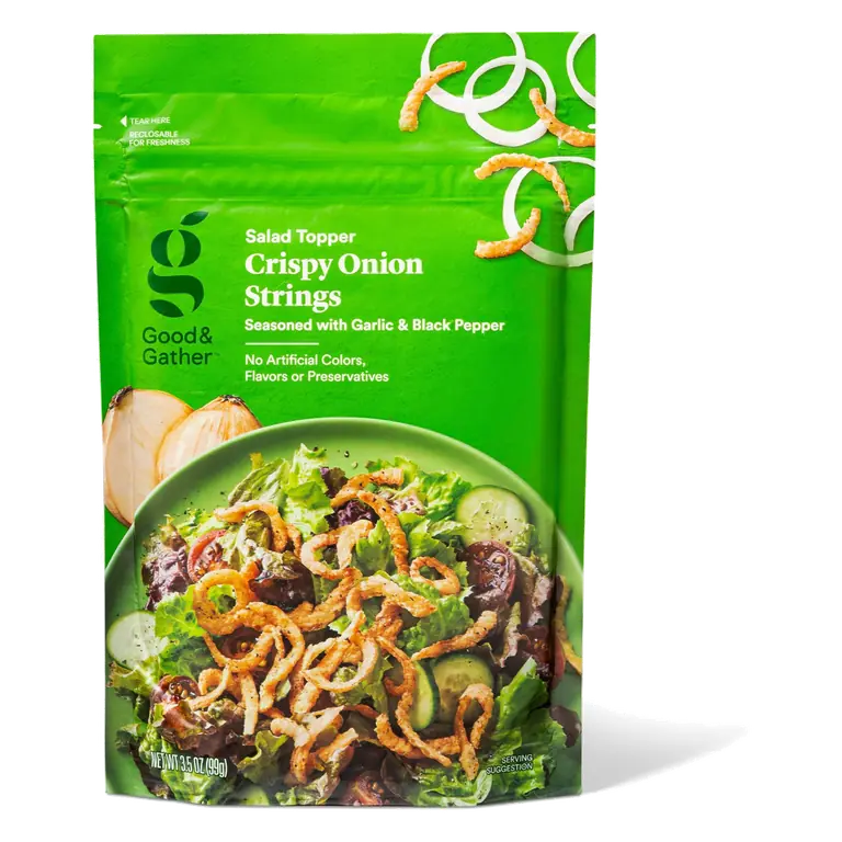 Crispy Onion Strings Salad Topper