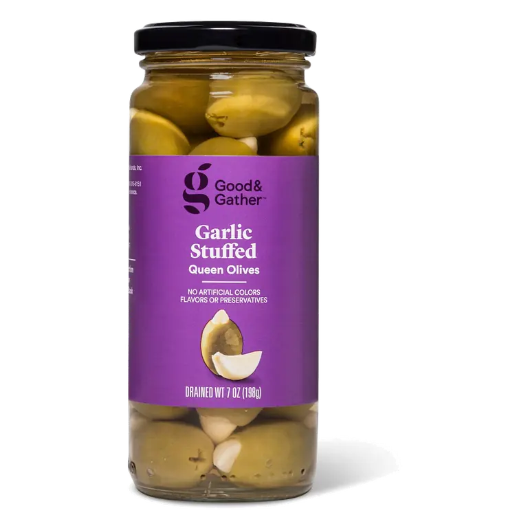Garlic Stuffed Queen Olives