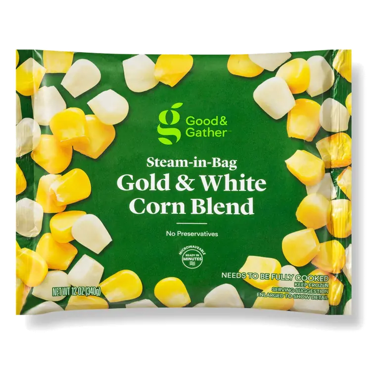 Gold & White Steam-in-Bag Corn Blend