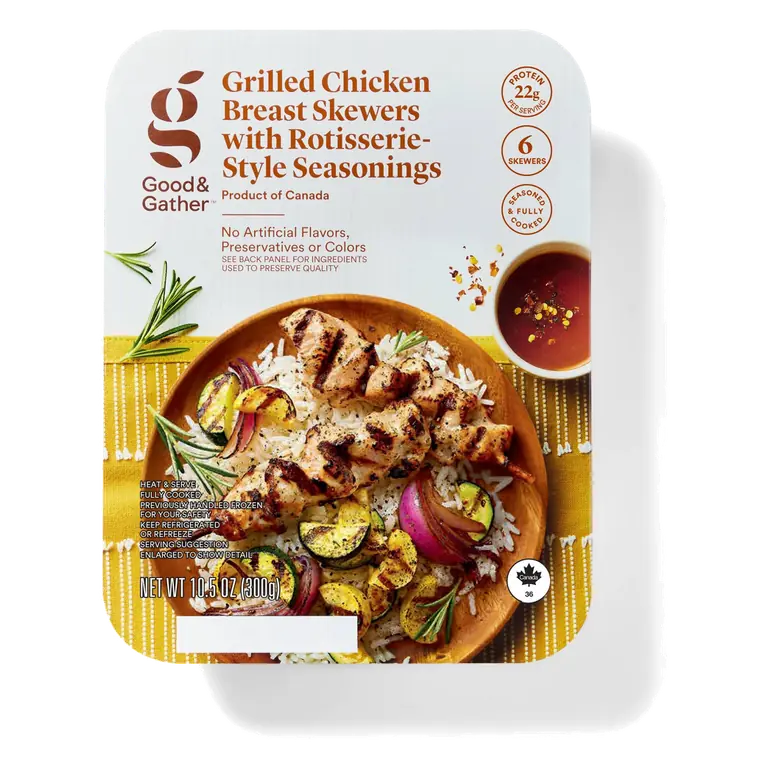 Grilled Chicken Breast Skewers with Rotisserie-Style Seasonings