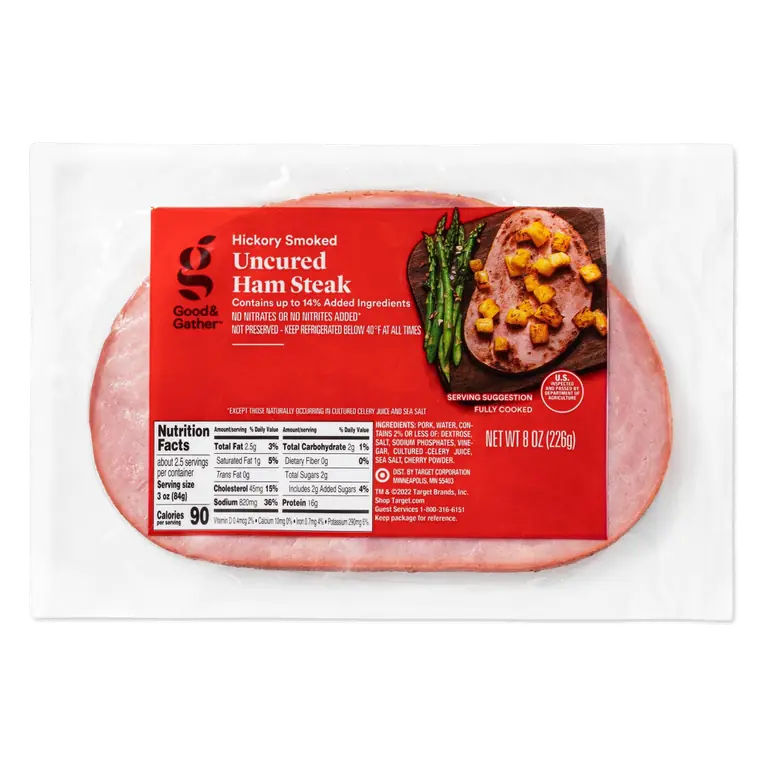 Hickory Smoked Uncured Ham Steak