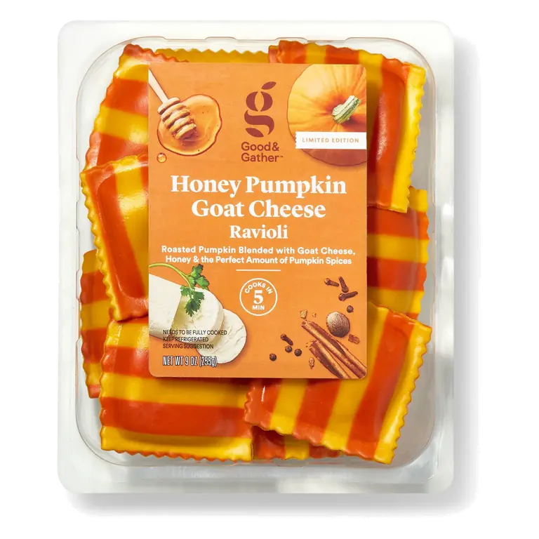 Honey Pumpkin Goat Cheese Ravioli