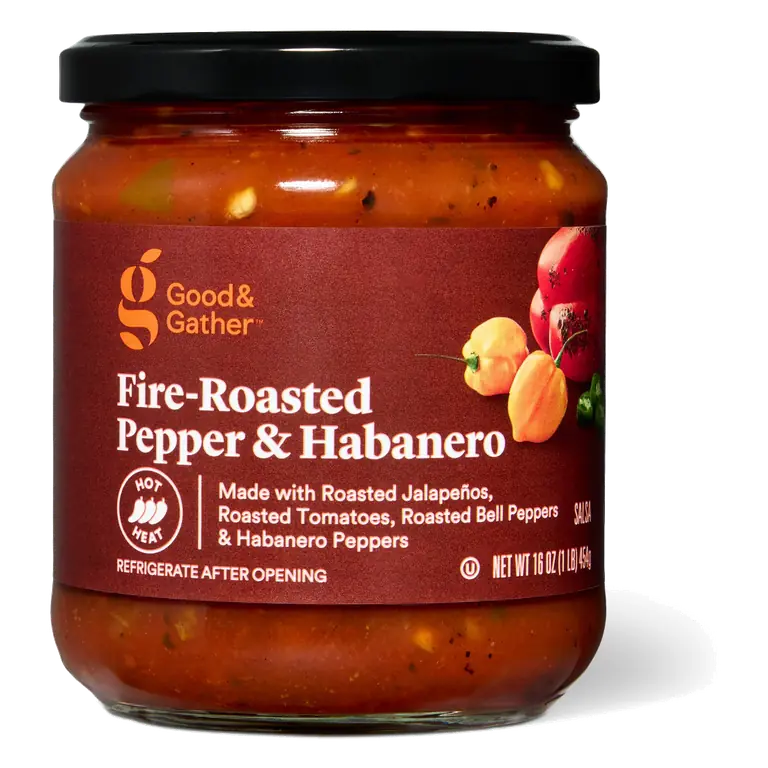 Hot Fire-Roasted Pepper & Habanero Salsa