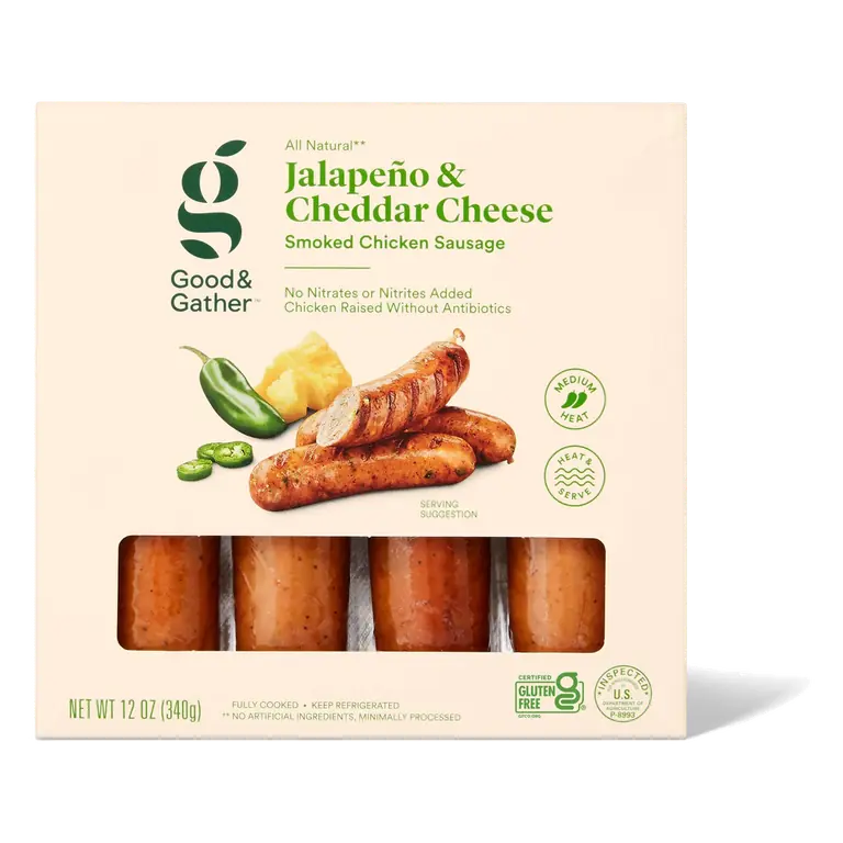 Jalapeno & Cheddar Cheese Smoked Chicken Sausage