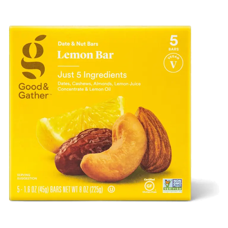 Lemon Date & Nut Bars
