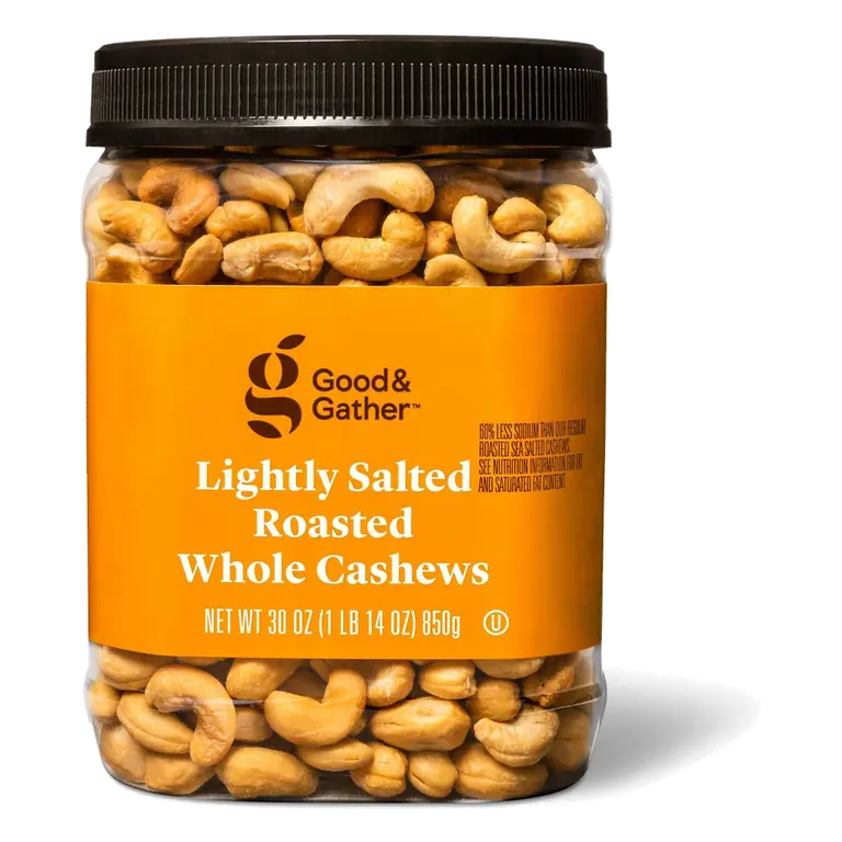 Lightly Salted Roasted Whole Cashews