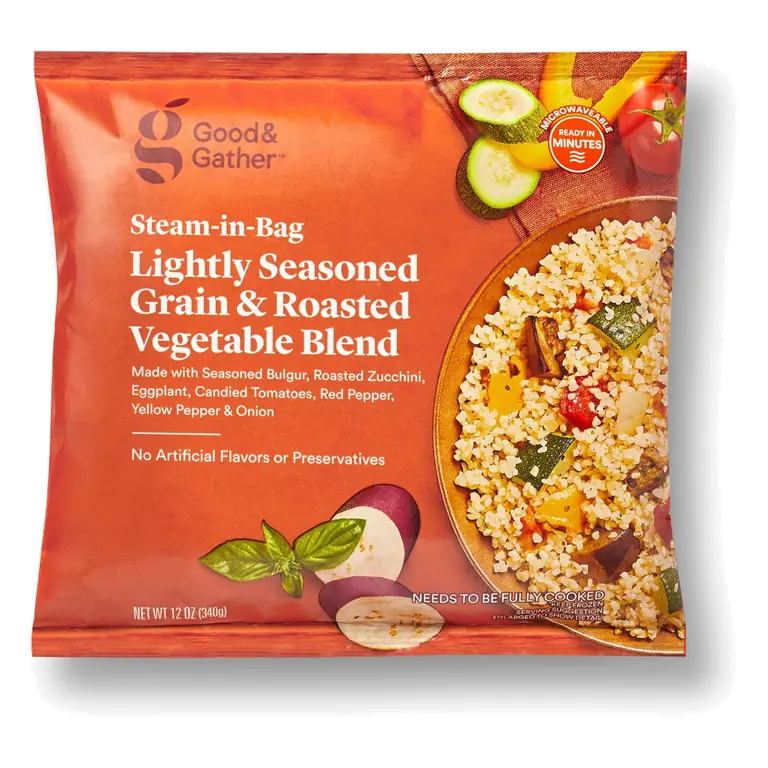Lightly Seasoned Grain & Roasted Vegetable Steam-in-Bag Blend