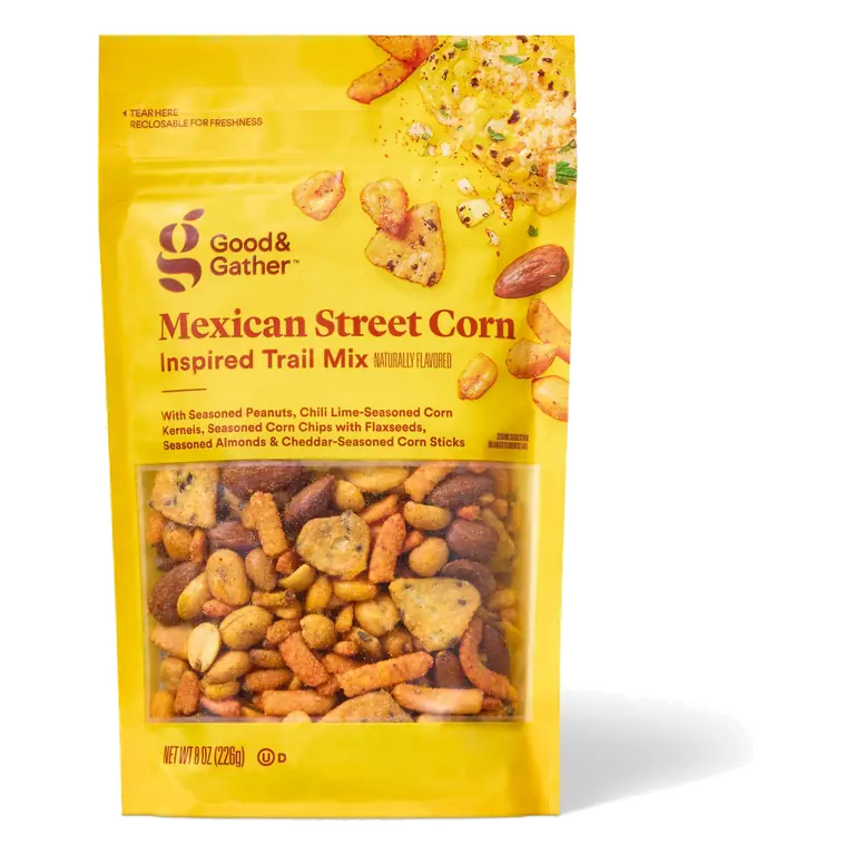 Mexican Street Corn Inspired Trail Mix with Seasoned Peanuts