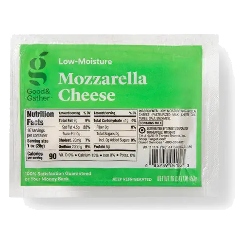 Mozzarella Low-Moisture Cheese