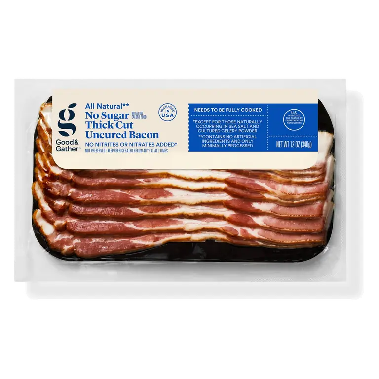 No Sugar Thick Cut Uncured Bacon