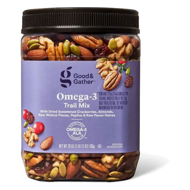 Omega-3 Trail Mix with Dried Sweetened Cranberries