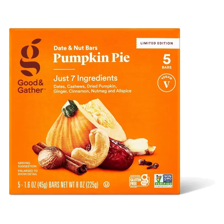 Pumpkin Pie Date & Nut Bars