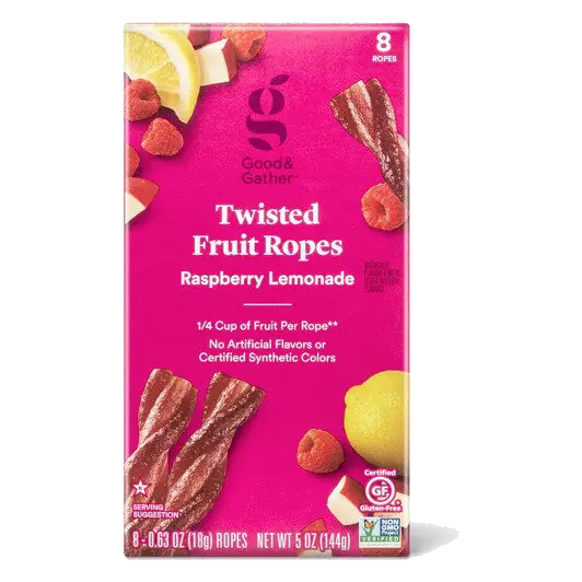 Raspberry Lemonade Twisted Fruit Ropes
