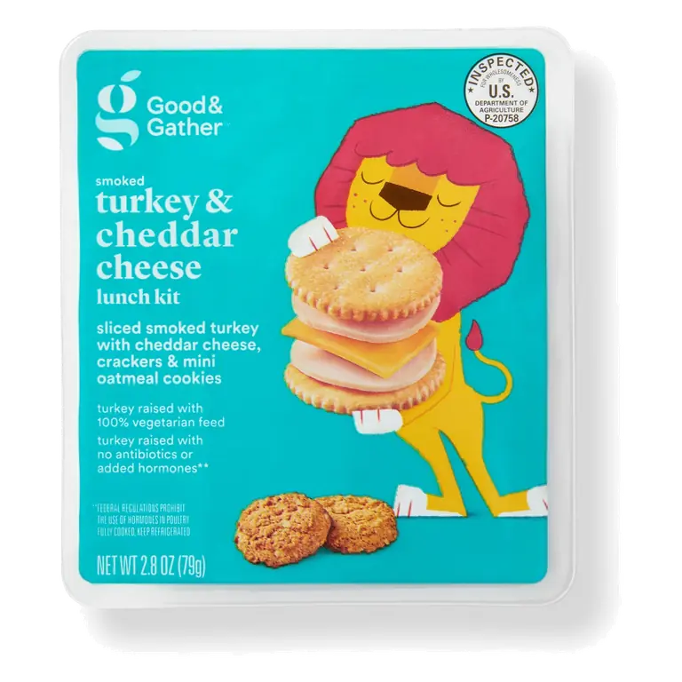 Smoked Turkey & Cheddar Cheese Crackers & Mini Oatmeal Cookies Lunch Kit