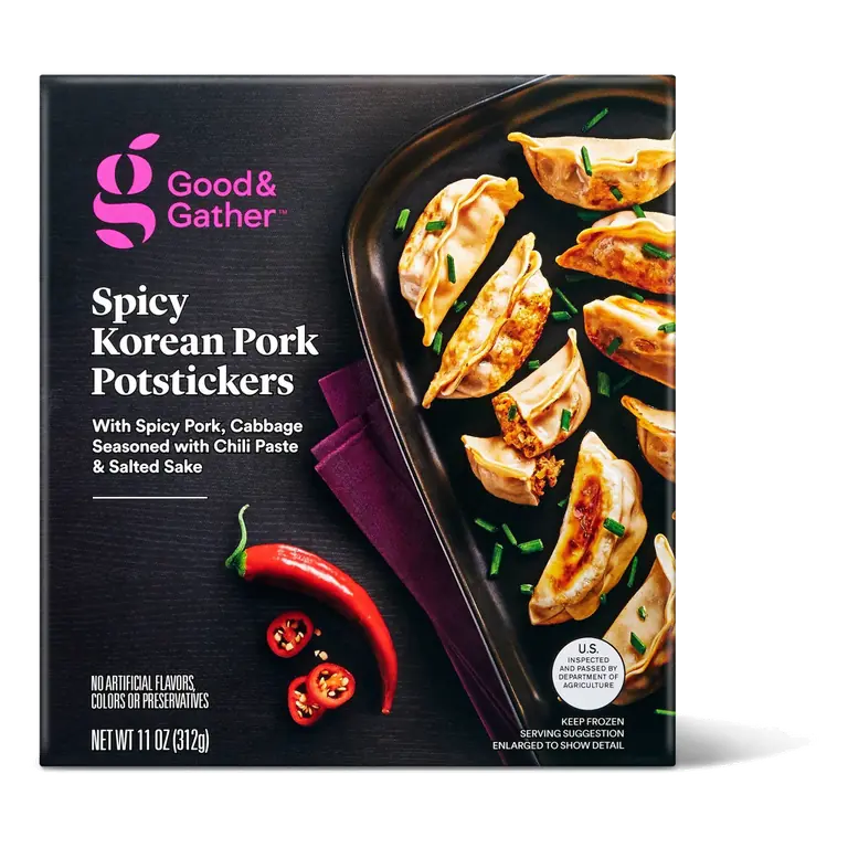 Spicy Korean Pork Potstickers with Spicy Pork