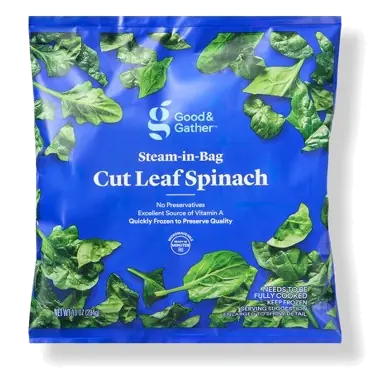 Steam-in-Bag Cut Leaf Spinach