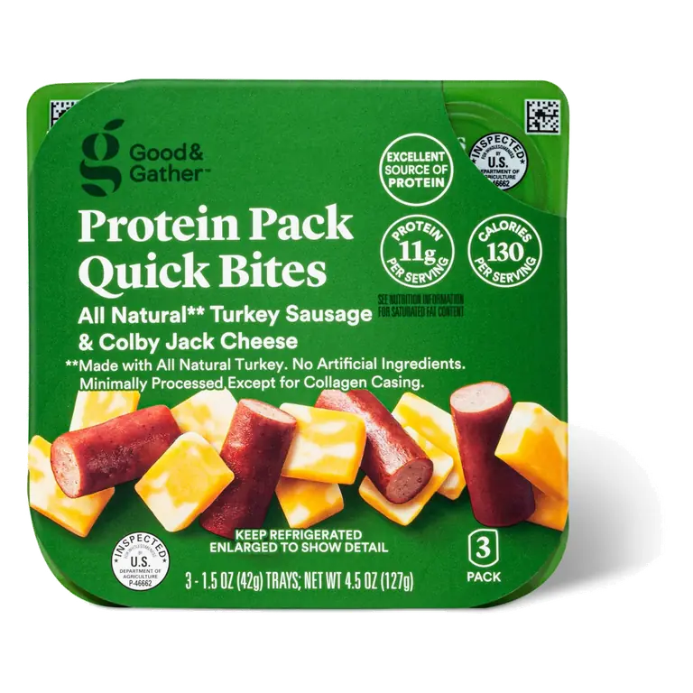 Turkey Sausage & Colby Jack Cheese Protein Pack Quick Bites