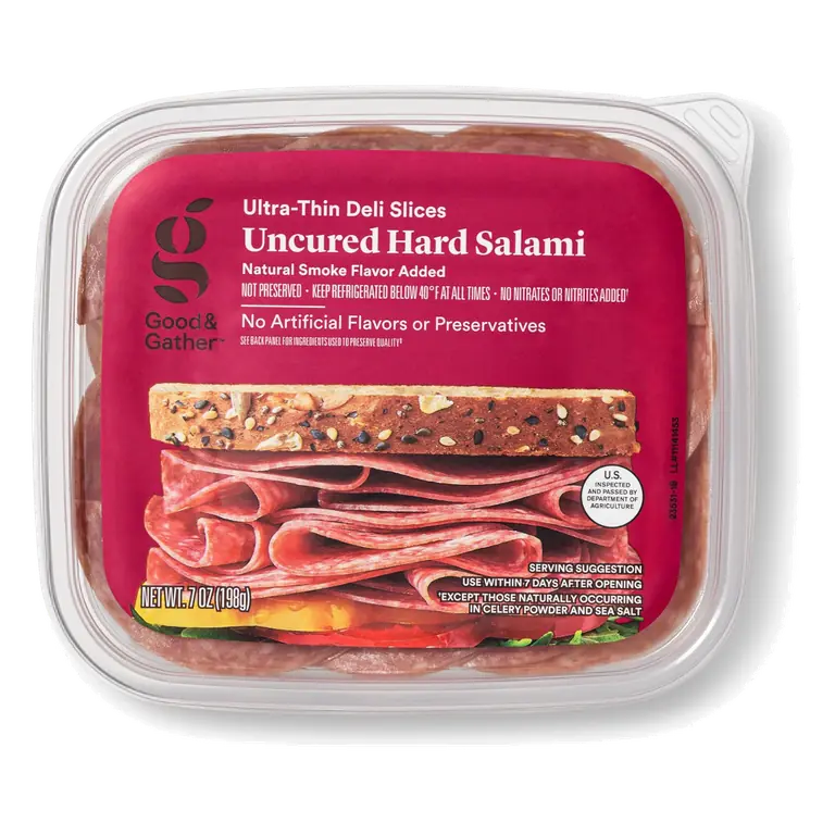 Uncured Hard Salami Ultra-Thin Deli Slices