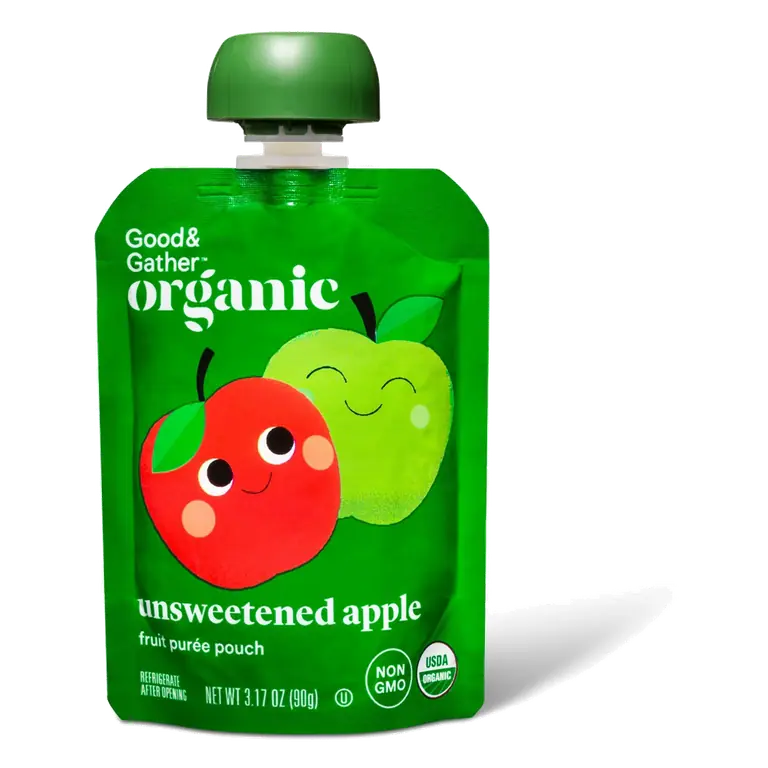 Unsweetened Apple Fruit Puree Pouch