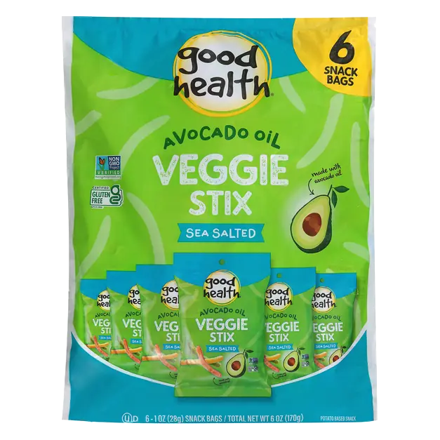 Gluten Free Sea Salted Veggie Stix Packs - 6 ct