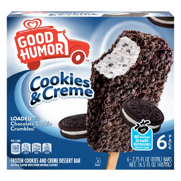 Cookies & Creme Frozen Dessert Bars - 6 ct