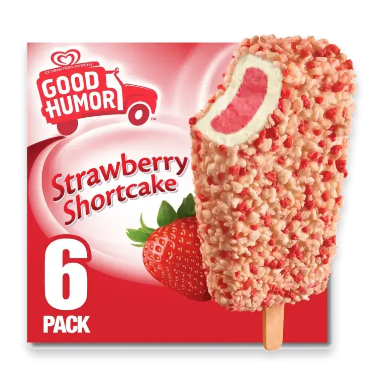Frozen Dairy Dessert Bars Strawberry Shortcake