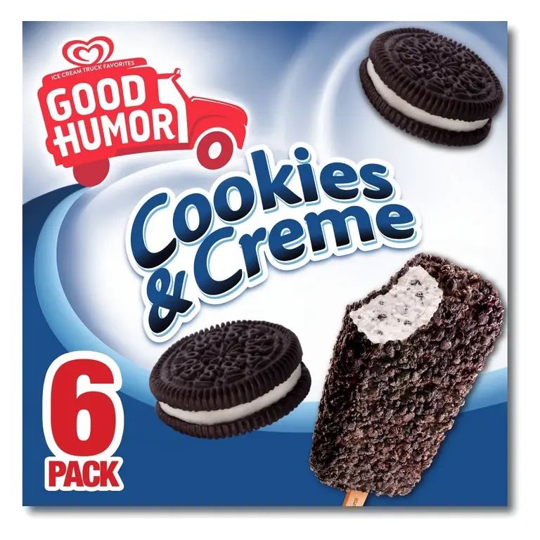 Good Humor Cookies & Crème Dessert Bars, 16.5oz/6ct