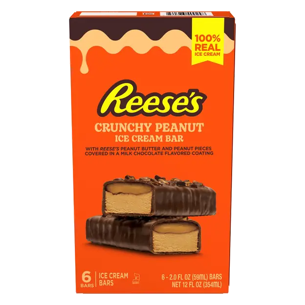 Reese's Crunchy Peanut Ice Cream Bars - 6 ct Frozen