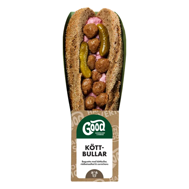 Meatballs Beetroot Baguette