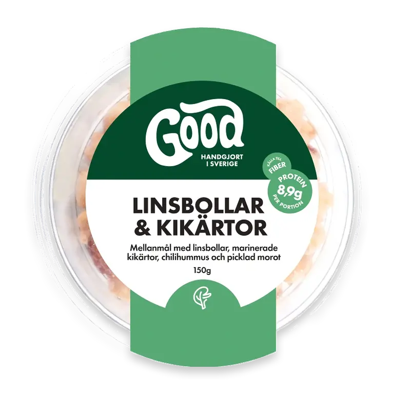 Mellanmål Linsbollar Kikärtor 150g