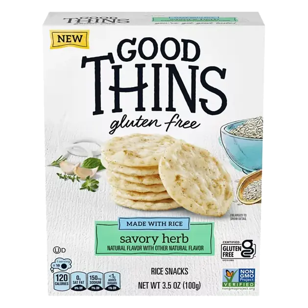 Gluten Free Savory Herb Rice Snacks